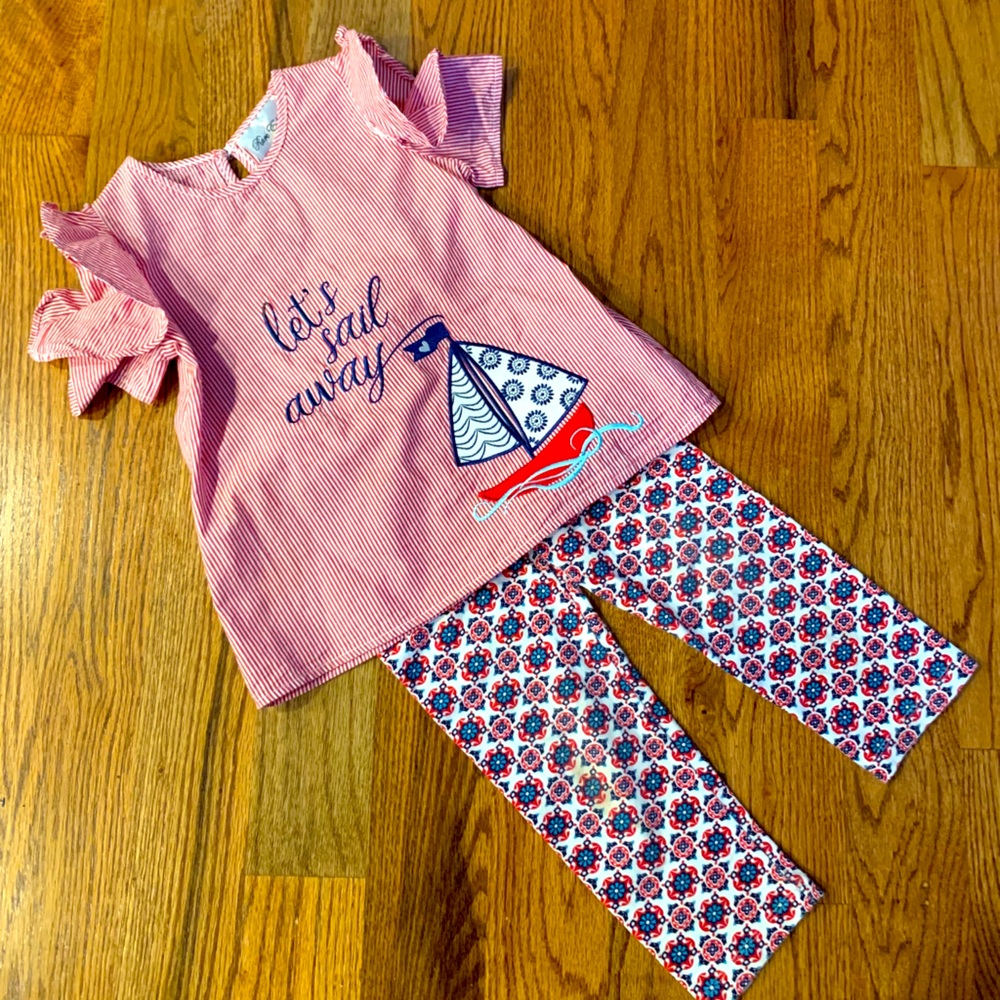 SOLD. Cute Rare Editions Set Sail Toddler Outfit